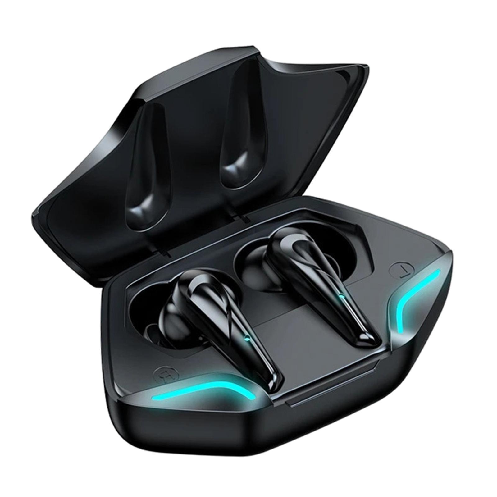 Bluetooth Wireless Earphone Headphones w/Mic Low Latency Noise Cancelling Black