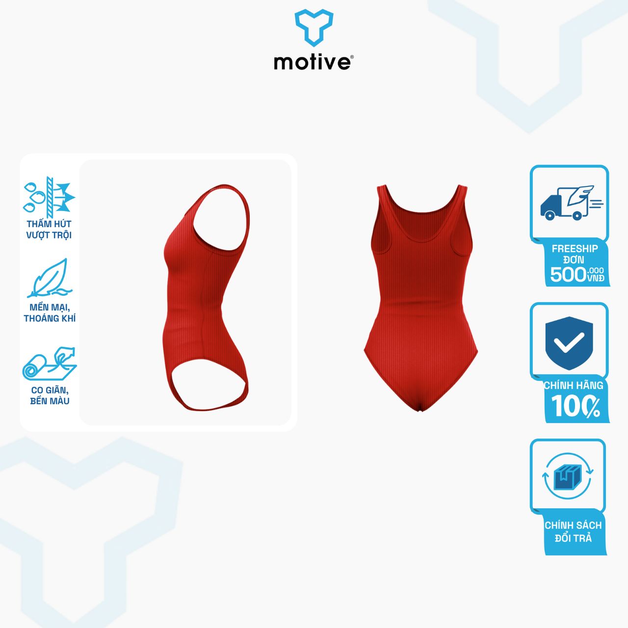 ĐỒ BƠI MỘT MẢNH NỮ MOTIVE WM SWIMSUIT - Màu Đỏ