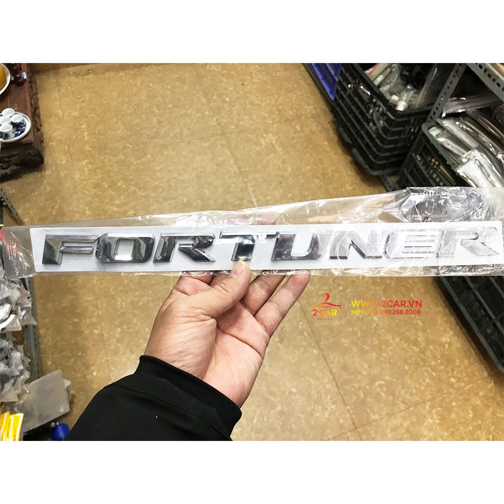 Tem logo chữ nổi Fỏtuner dán trang trí xe ô tô Fortuner 3D
