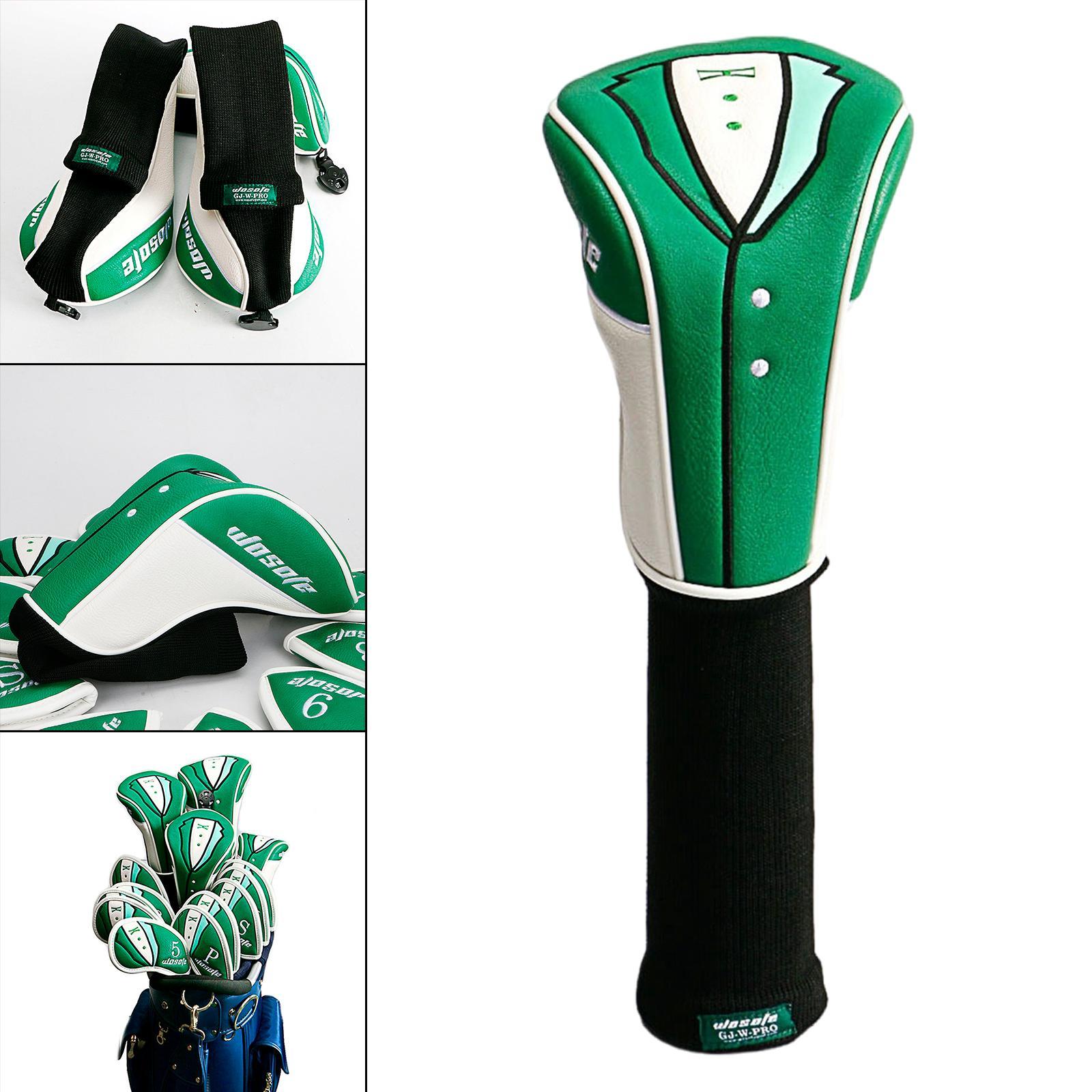 Golf Club Headcover Wood Head Covers Long Sleeves for Driver Fairway Hybrid Wood Clubs Supplies
