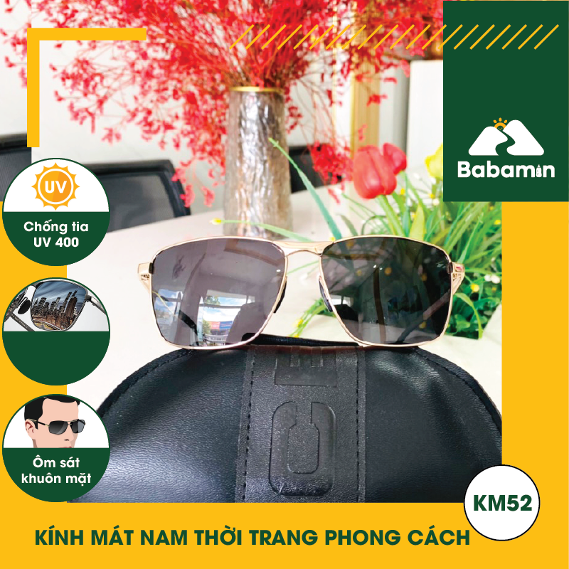 Kính Mát Nam Cao Cấp, Chống Tia UV, Độ Nét Cao Thời Trang - Babamin - KM52