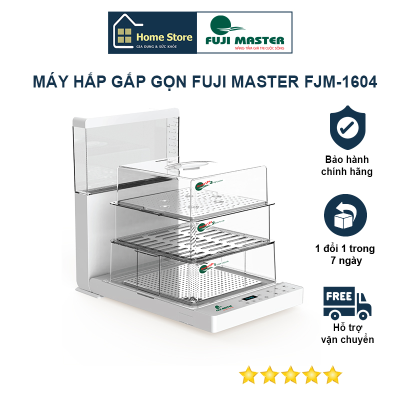 Máy hấp gấp gọn 3 tầng Fuji Master FJM-1604 - Hàng chính hãng