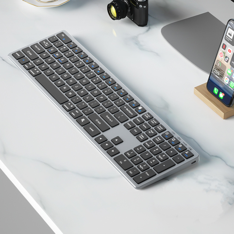 Bàn phím không dây Fullsize H859 pin sạc TypeC đa kết nối bluetooth 5.2 + 3.0 + Usb wireless 2.4G hàng nhập khẩu