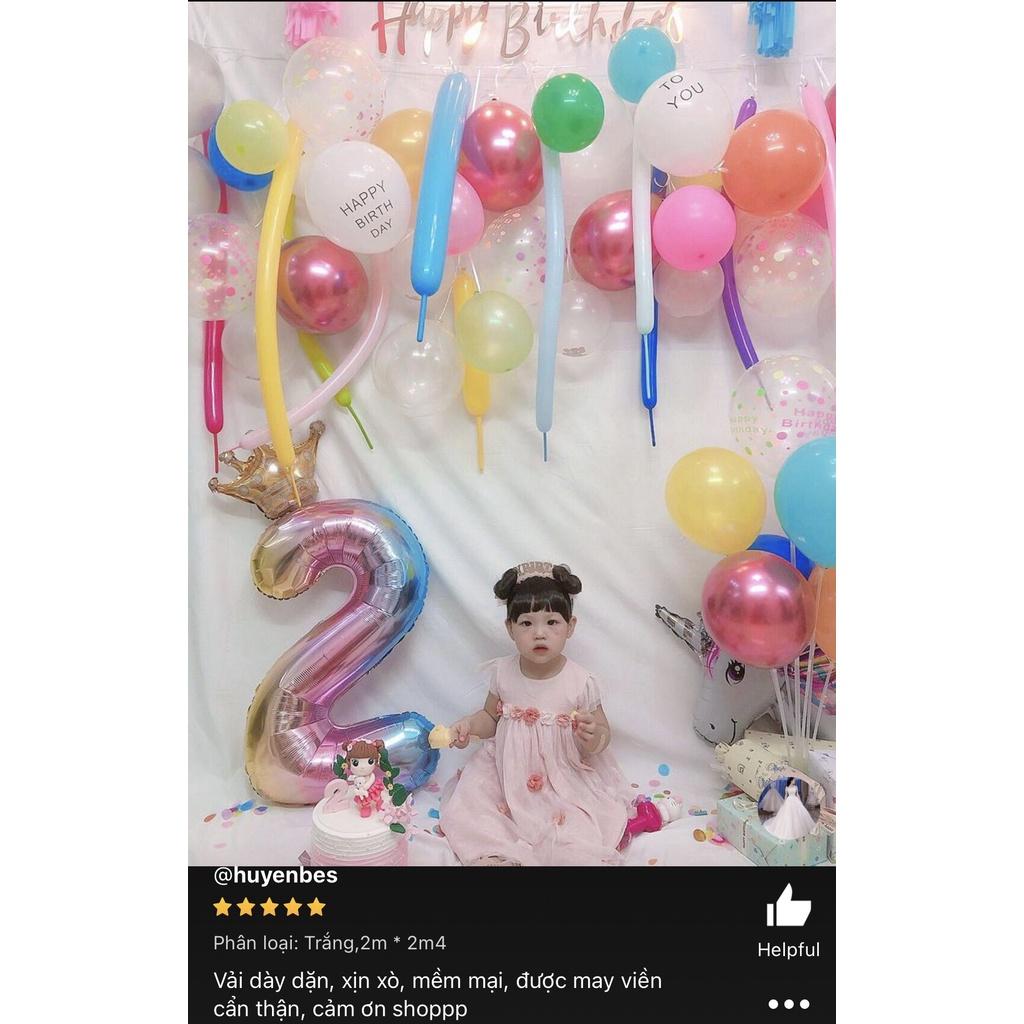 Vải Phông nền sinh nhật chụp ảnh, phông nền vải trơn, background Happy birthday lookbook và livetream, decor , rèm cửa