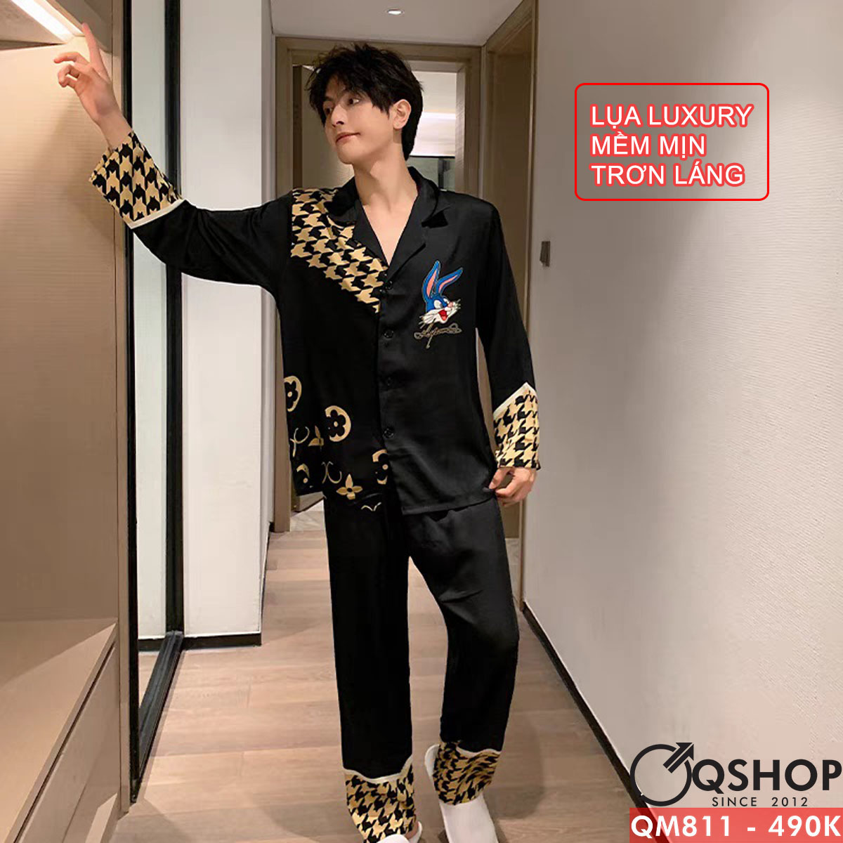 Bộ đồ pijama nam Luxury tay dài mềm mịn QSHOP QM811