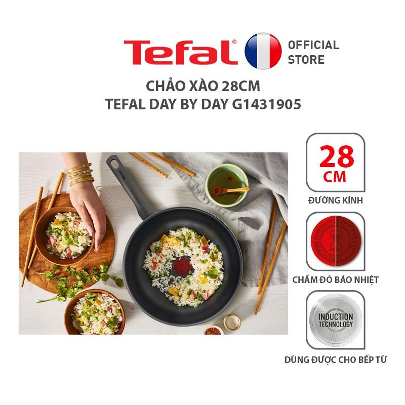 Chảo xào chống dính đáy từ Tefal Day by Day 28cm, dùng cho mọi loại bếp- Hàng chính hãng