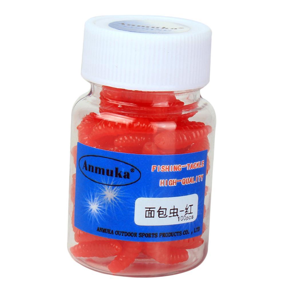 1 Box Worm Artificial Soft Red