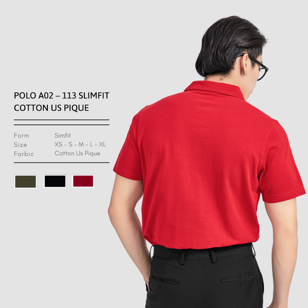 Áo thun polo nam Leman PL113 chất vải 100% Cotton cao cấp