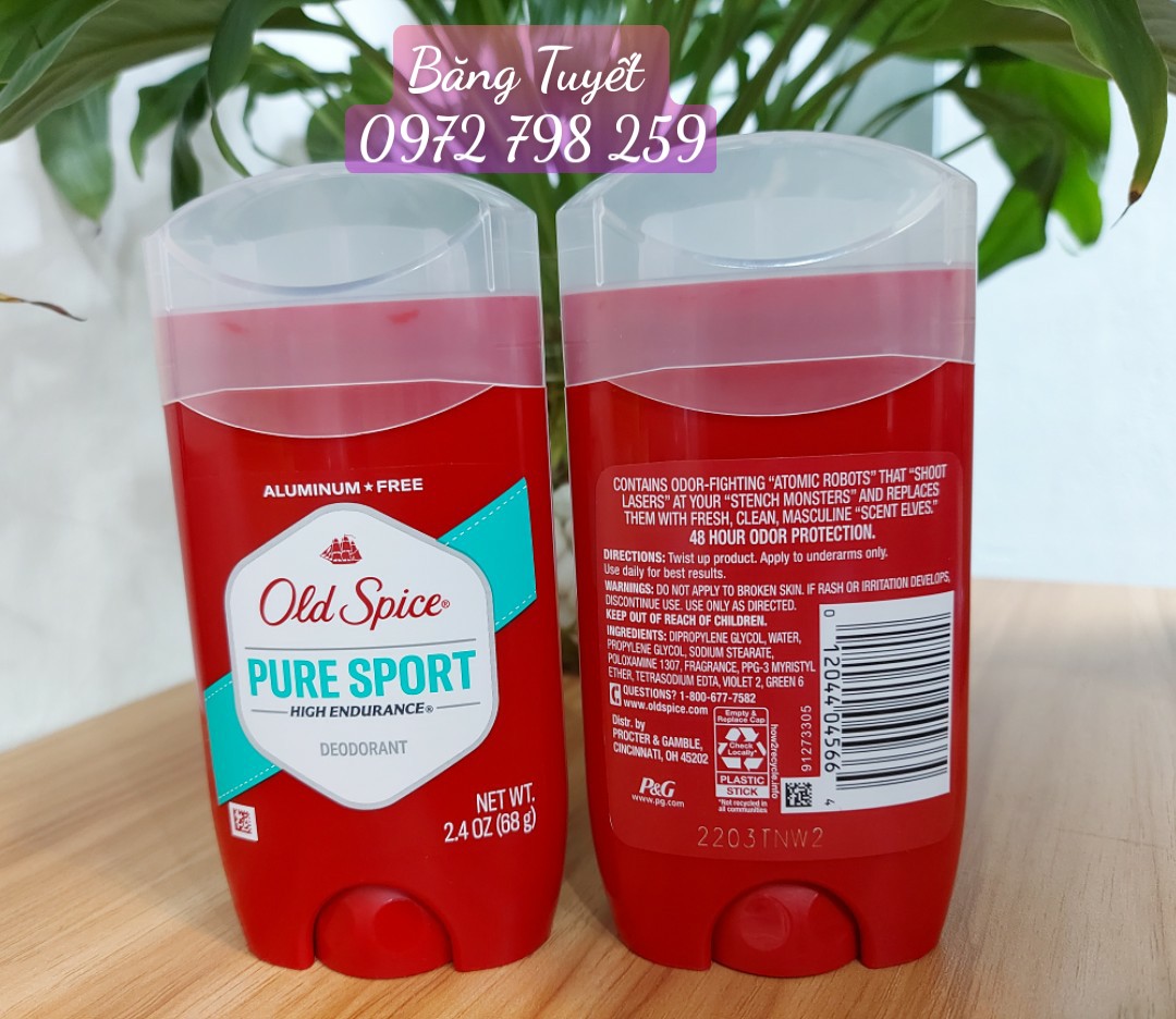 Lăn Khử Mùi Dành Cho Nam Old Spice Pure Sport 68gr