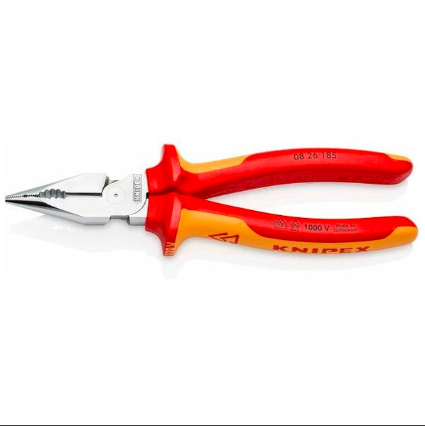 Kìm Đa Năng Mũi Thon Needle-Nose Combination Knipex 08 26 185 Lưỡi Cắt 61HRC