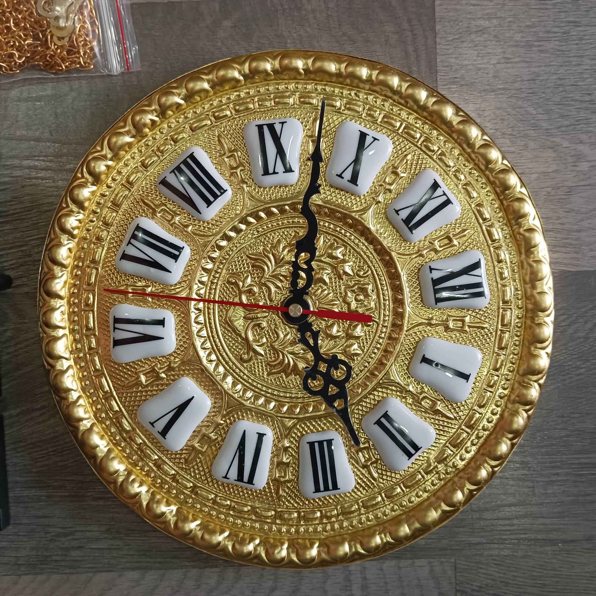 [COMBO 9 MÓN] Phụ kiện bằng đồng lắp đồng hồ tủ đứng, đồng hồ gỗ lũa cỡ lớn, mặt đồng đk 32cm, cây lắc đồng dài 90cm