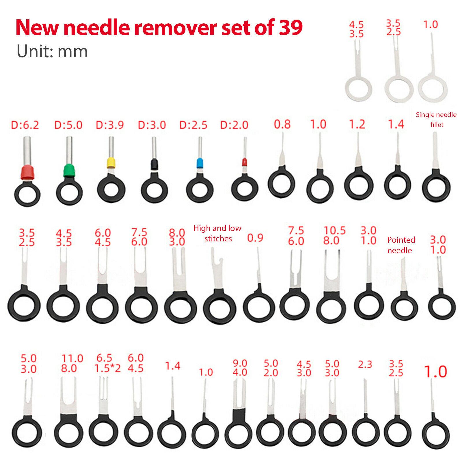 39Pcs Wire Terminal Removal Tool Car Electrical Wiring Crimp Connector Pin Kit