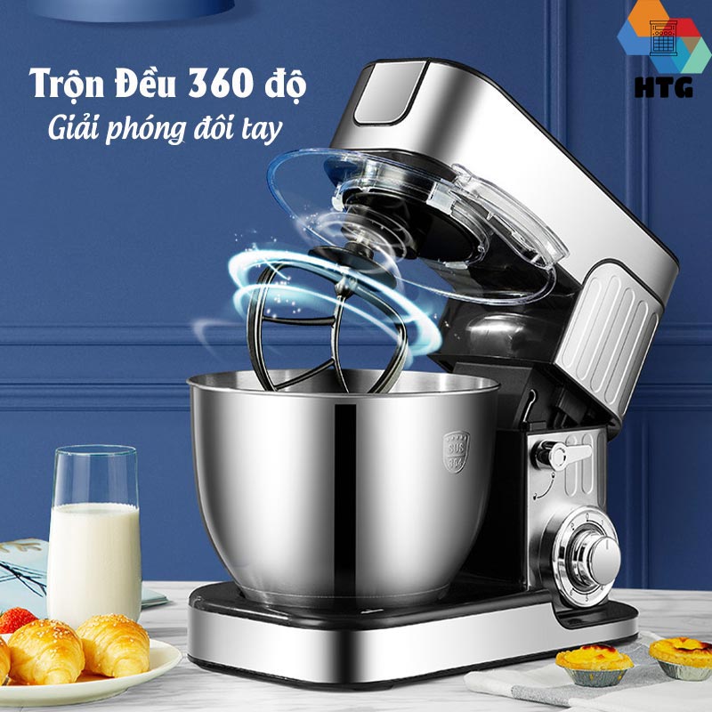 Máy nhồi bột để bàn Sohef SC212C, đánh trứng, kem, xay thịt, trộn thực phẩm dung tích 7 lít, hàng chính hãng