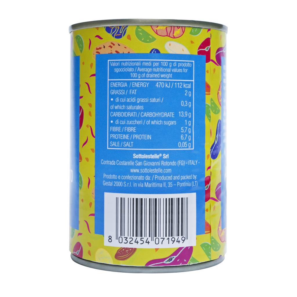 Đậu gà hữu cơ đóng hộp 400g Sottolestelle