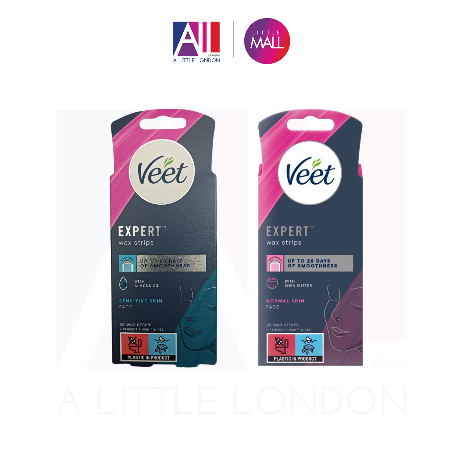 Tẩy lông ria mép Veet Expert Cold Wax Strips 20 Miếng