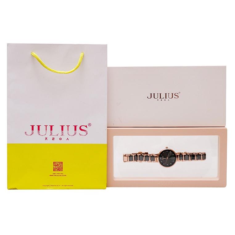Đồng Hồ Nữ Chính Hãng Julius Cao Cấp Dây Thép Kim Loại Chống Nước Kính Khoáng Đường Kính 30mm JA-1209D