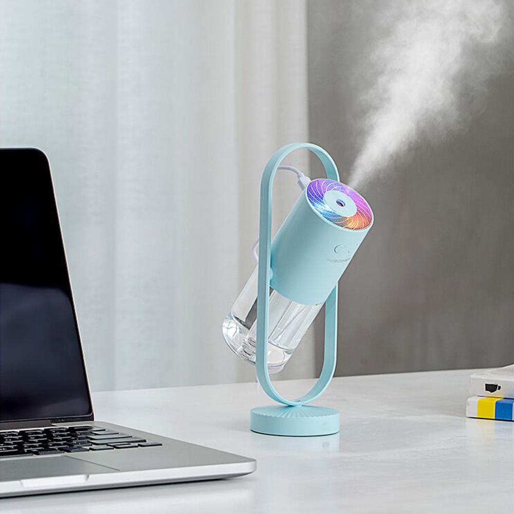 Máy tạo độ ẩm mini kết hợp đèn ngủ dịu nhẹ, sạc lại USB