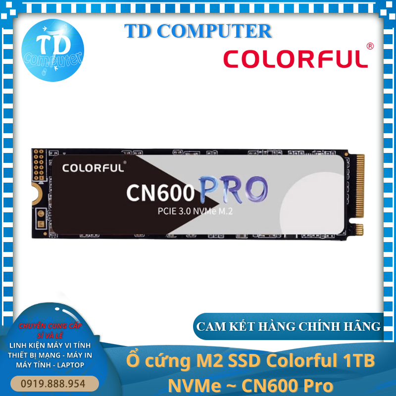 Ổ cứng M2 SSD Colorful 1TB NVMe ~ CN600 Pro - Hàng chính hãng NetWorkHub phân phối