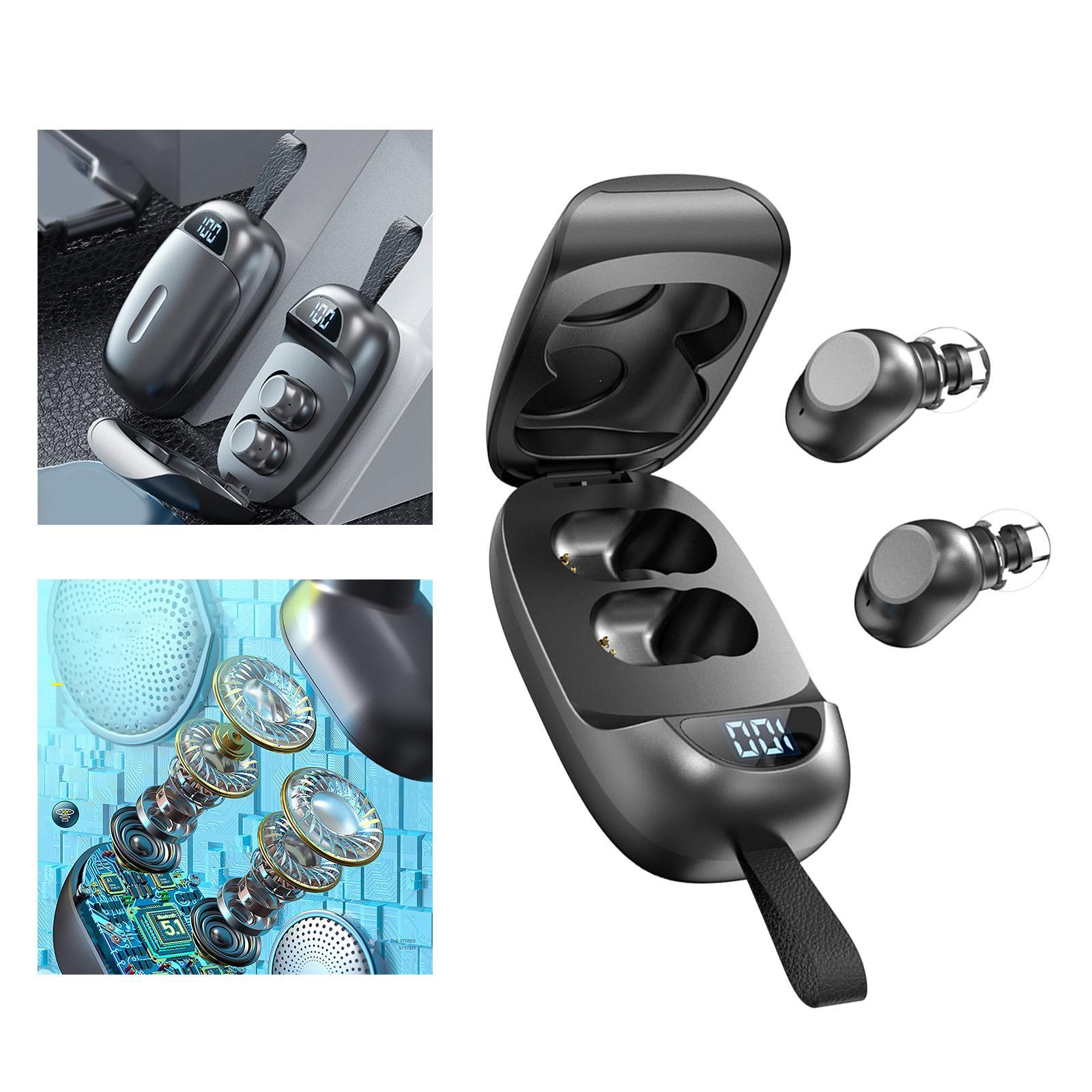 Wireless Bluetooth 5.1 Noise Canceling Stereo Earphones for Mobile Black