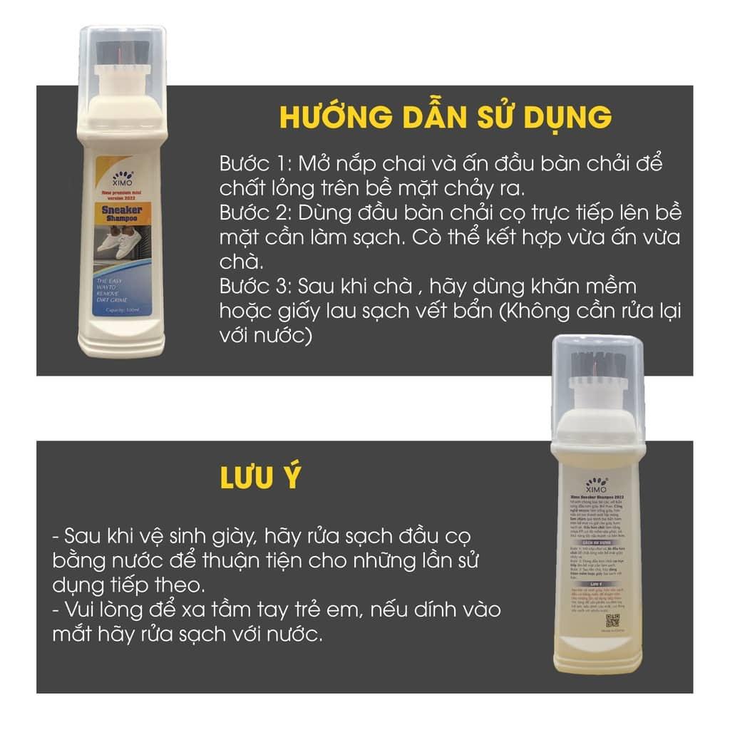 Chai Tẩy Trắng Giày Sneaker Shampoo Ximo, Giúp Vệ Sinh Vết Bẩn HKD47