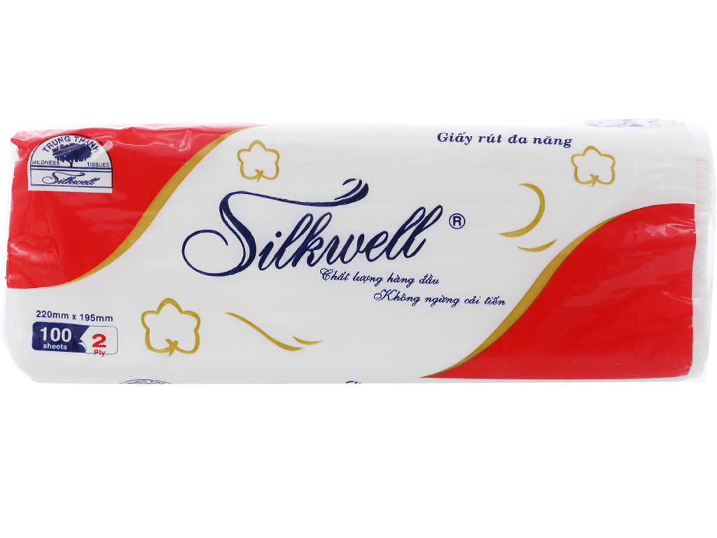 Giấy lau đa năng Silkwell 100 tờ đặc biệt siêu dai, khăn lau bếp sạch dầu mỡ chuyên dụng hàng chính hãng