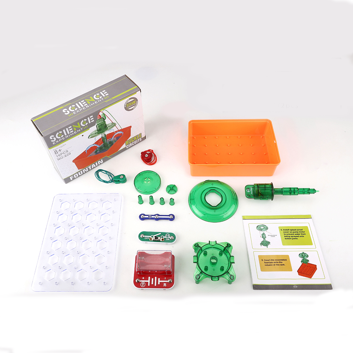 Đồ Chơi Giáo Dục STEM 620 - Science Experiment Fountain - Lắp Ráp Hệ Thống Đài Phun Nước
