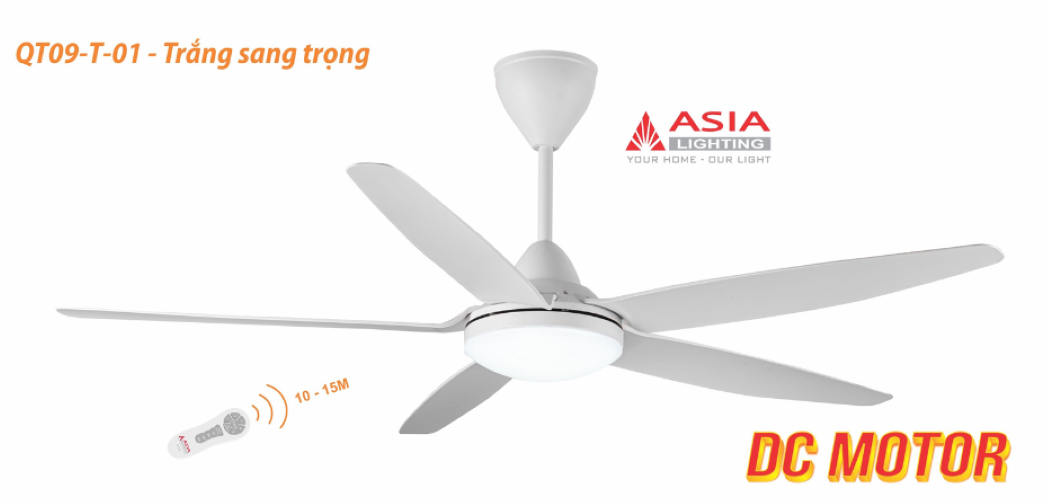 Quạt trần đèn cao cấp QT09- ASIA