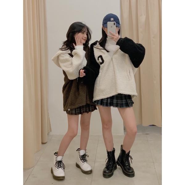 Áo khoác lông cừu chữ C JB167 LOLLIE STUDIO