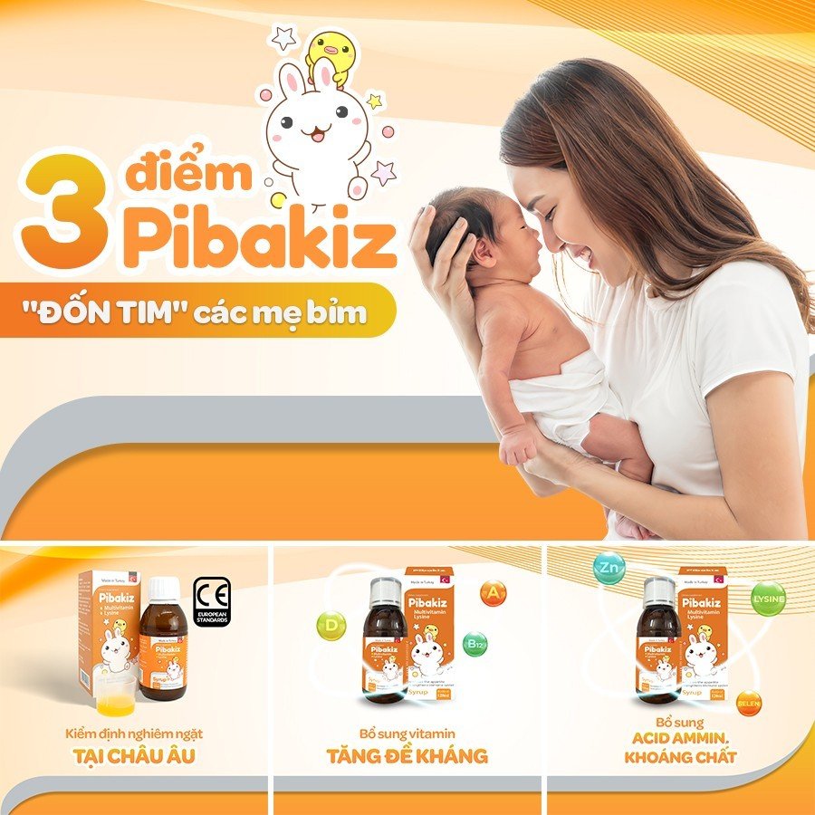 Multivitamin Tăng Đề Kháng Pibakiz cho trẻ