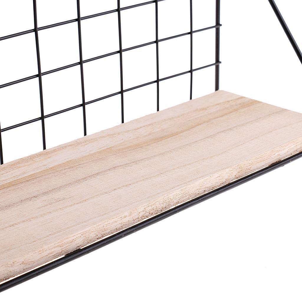 DIY Wall Mount Metal Wire Rack Holder For Home Kitchen Storage Shelf 3pcs