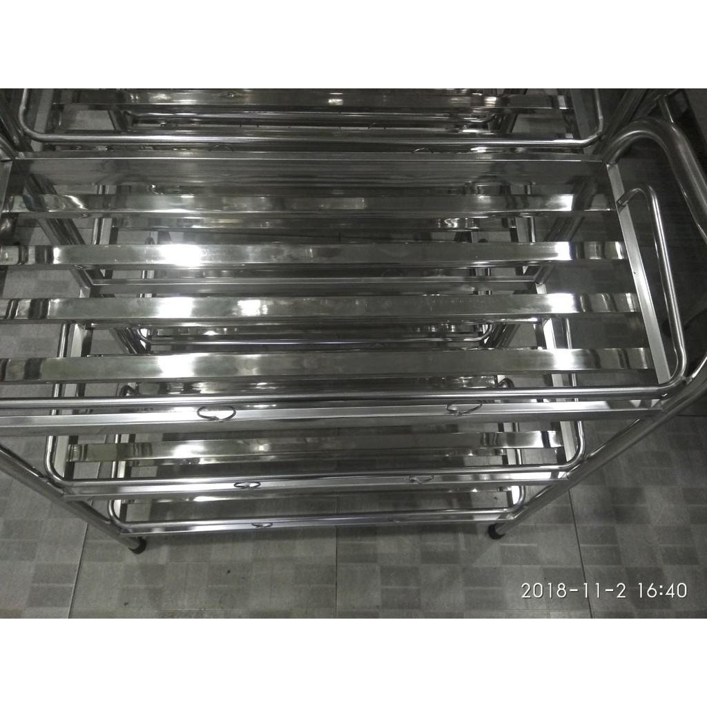 KỆ GIÀY DÉP THẺ 3 TẦNG INOX 201