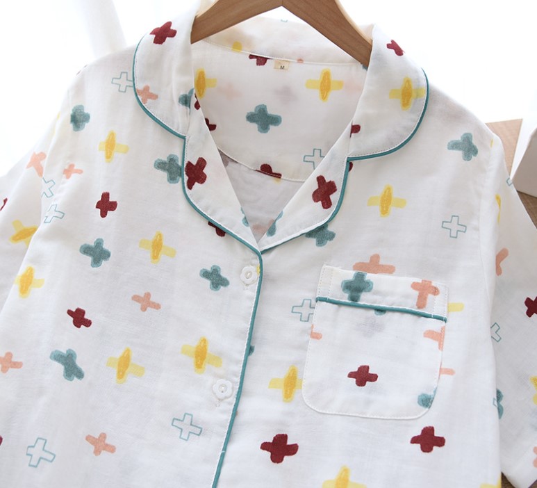 Pijama sau sinh thô đũi, đồ bộ mặc nhà ngắn tay mặc hè cực mát Azuno AZ2990
