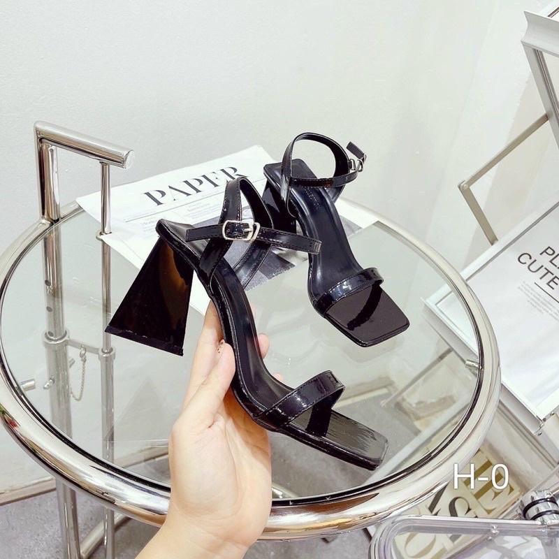 Giày Sandal cao gót nữ 7p QUAI MẢNH Gót Tam Giác hot