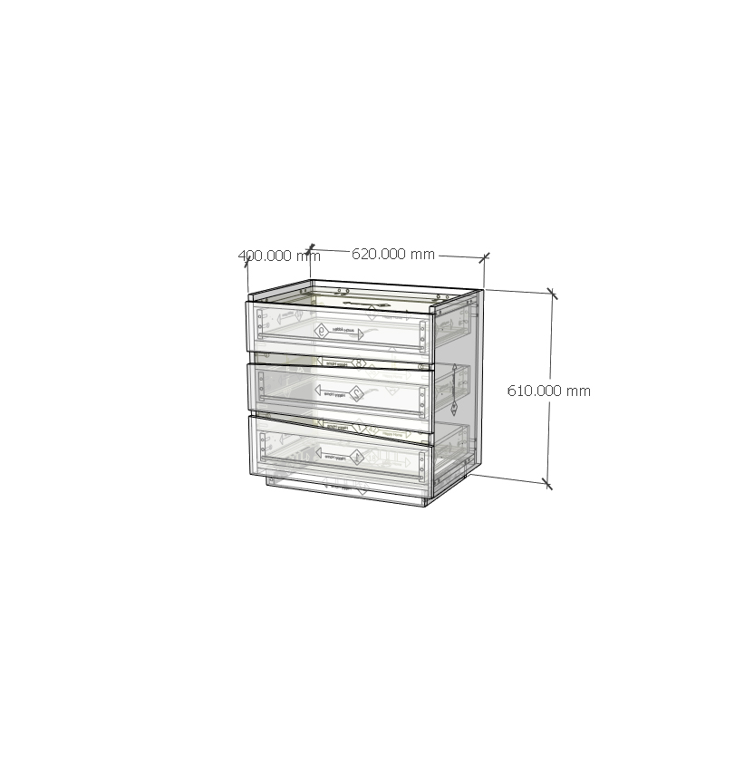 [Happy Home Furniture] VIGGO, Táp đầu giường 3 ngăn kéo, 62cm x 40cm x 61cm ( DxRxC), THK_158