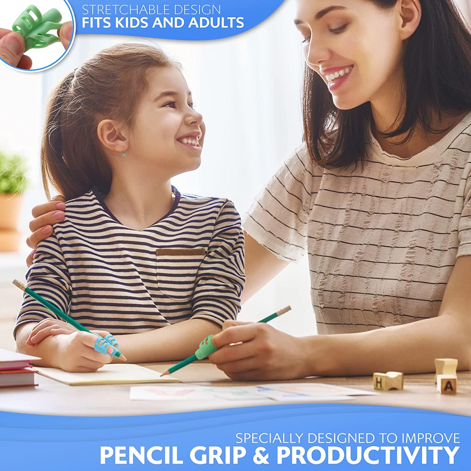 6 mảnh của người giữ bút chì Trẻ em - Bút giữ học Bỏ học Bánh tay cầm viết bút bút chì tay cầm trẻ em Người giữ bút chì Người giữ chữ