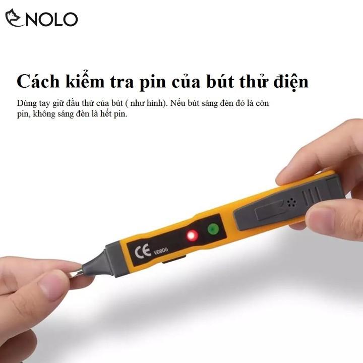 Bút Thử Điện Âm Tường AC & DC Với Chip Cảm Biến Cực Nhạy