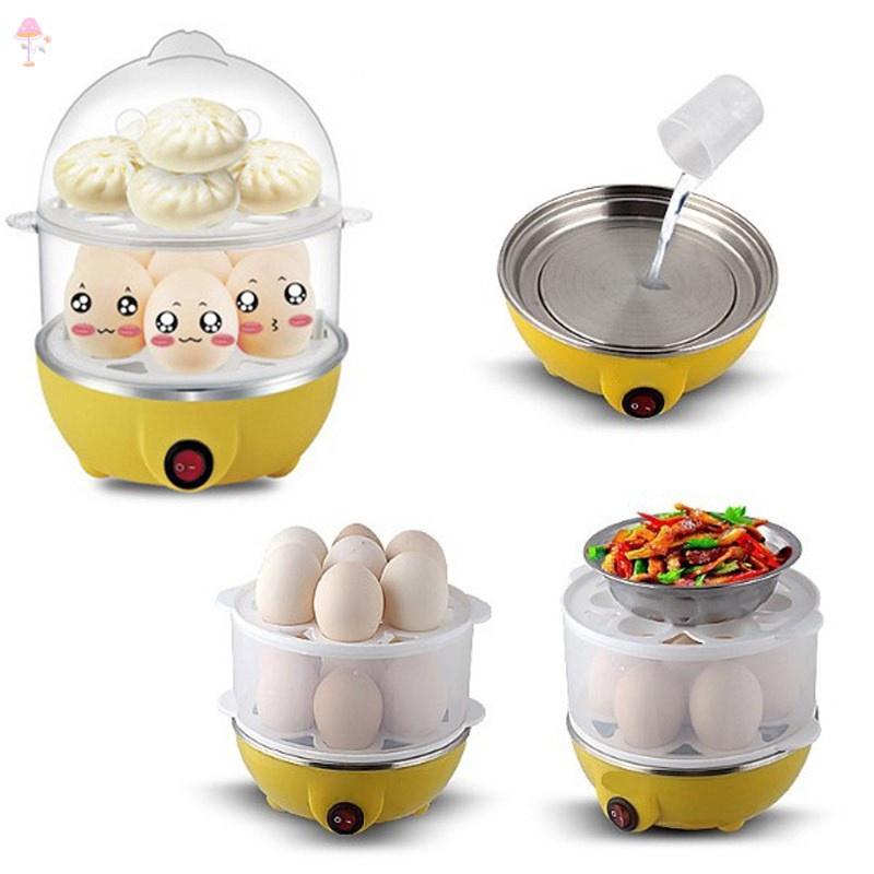 NỒI ĐIỆN LUỘC TRỨNG KIÊM NỒI HẤP THỨC ĂN ĐA NĂNG 2 TẦNG SIÊU TỐC