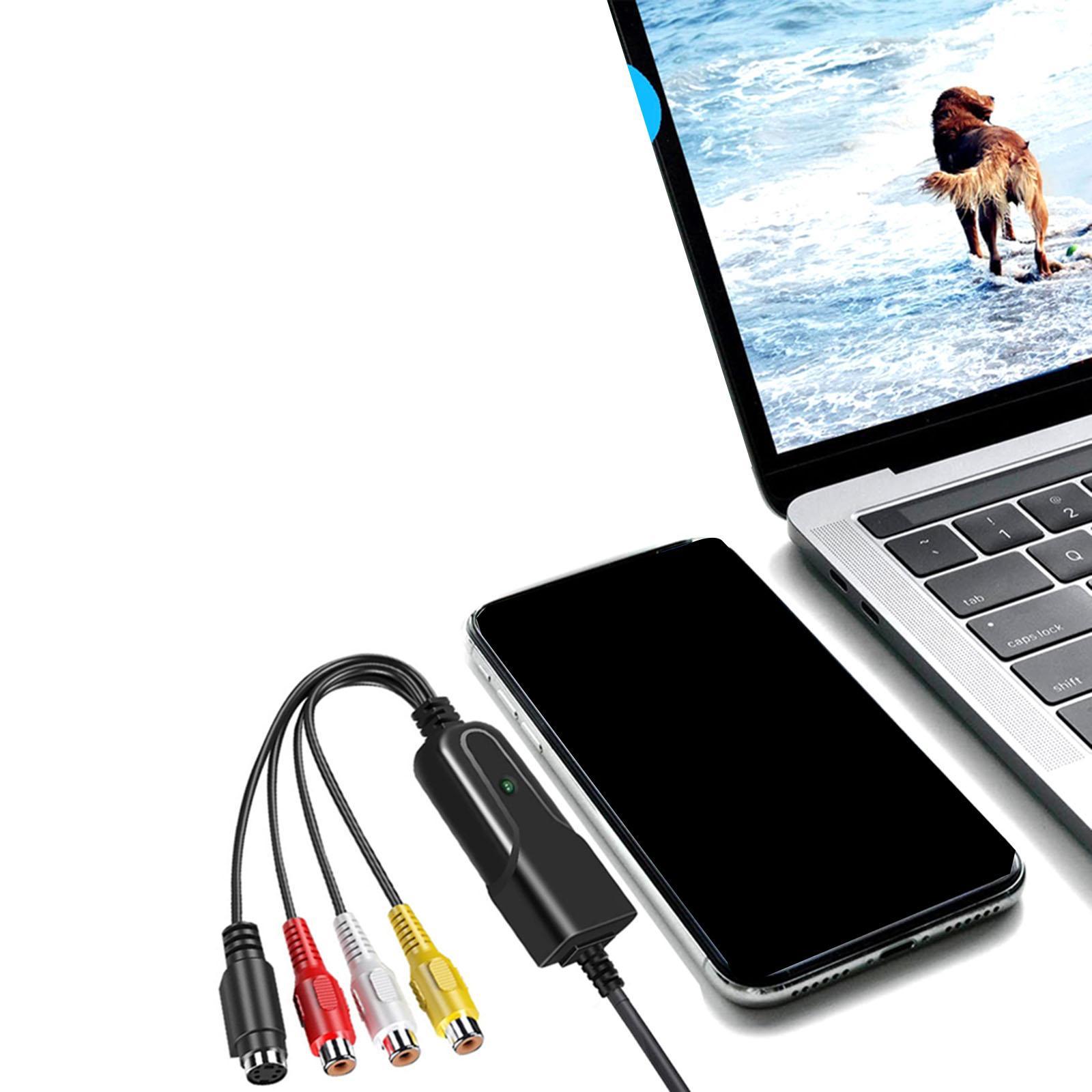 USB 2.0 Audio Video Converter VHS to Digital Converter Grabber for OS