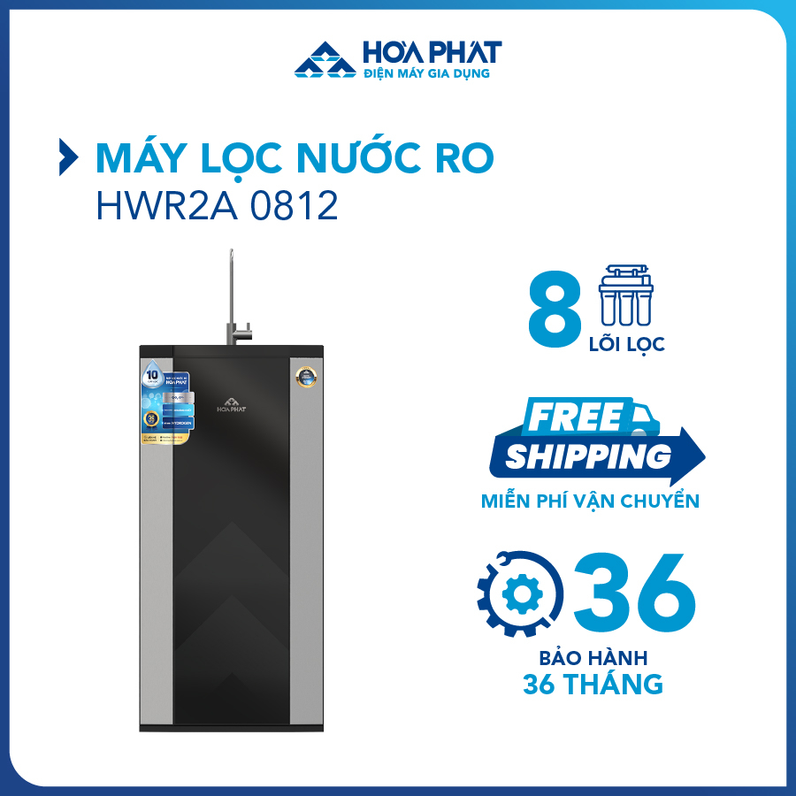 Máy lọc nước RO Hòa Phát HWR2A0812 - Bảo hành 36 tháng - Hàng chính hãng