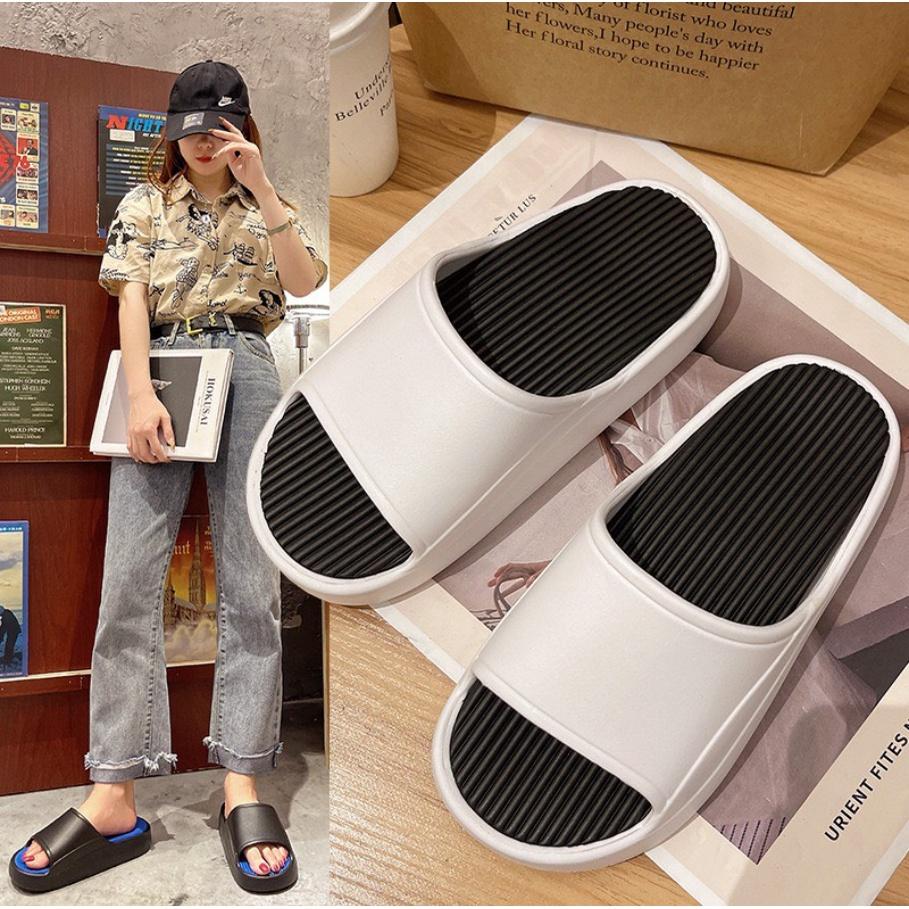 Dép bánh mì ulzzang nam nữ siêu dày đế 4cm chống nước chất liệu cao cấp (D68 -2