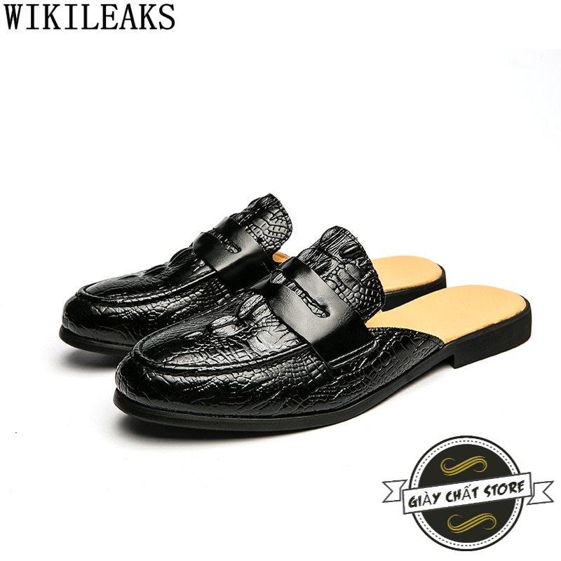 Giày Da Bít Mũi Phong Cách Năng Động Trẻ Trung Dành Cho Nam