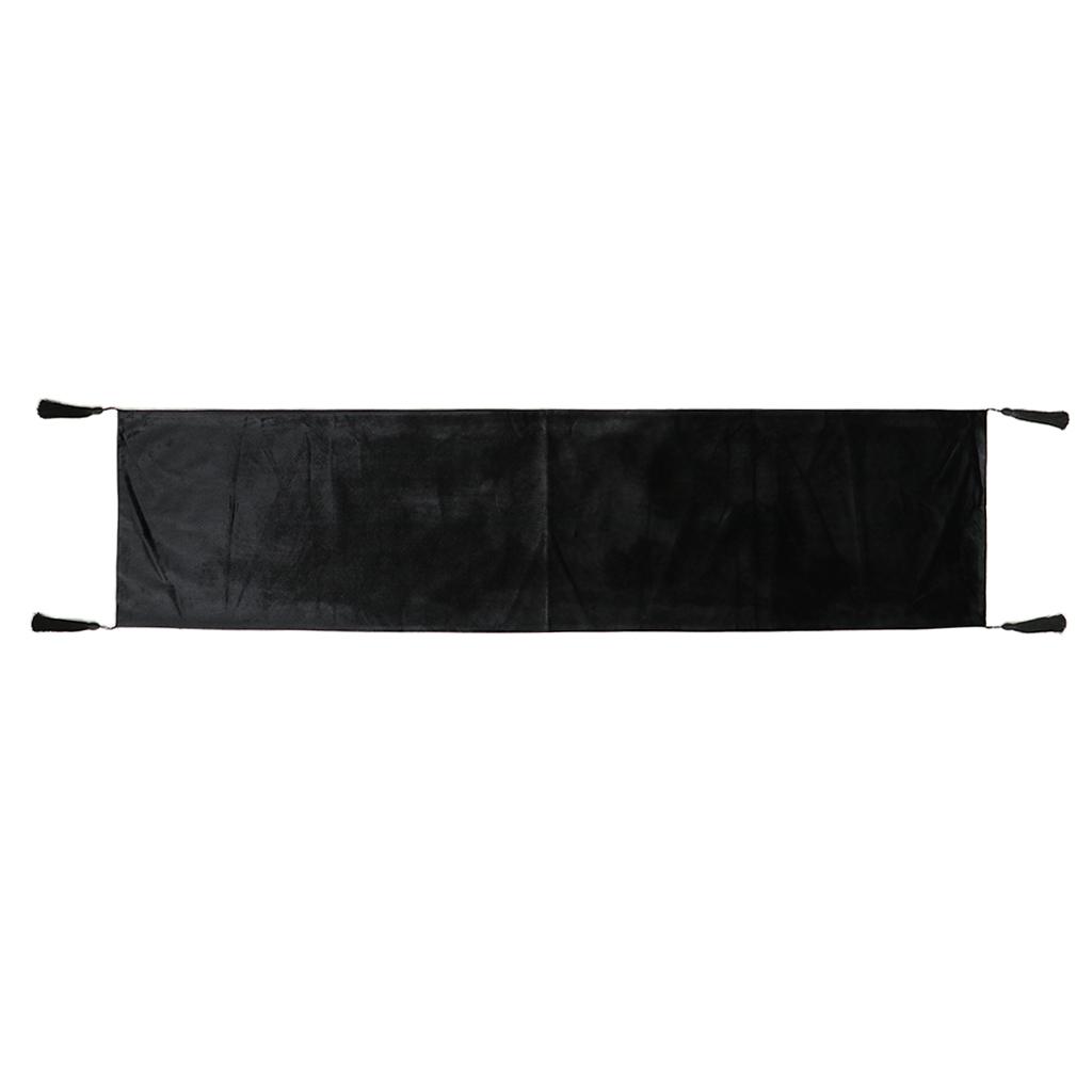 No Fading Modern Bed Runner Bedding Scarf Black Protection for 180cm Bed