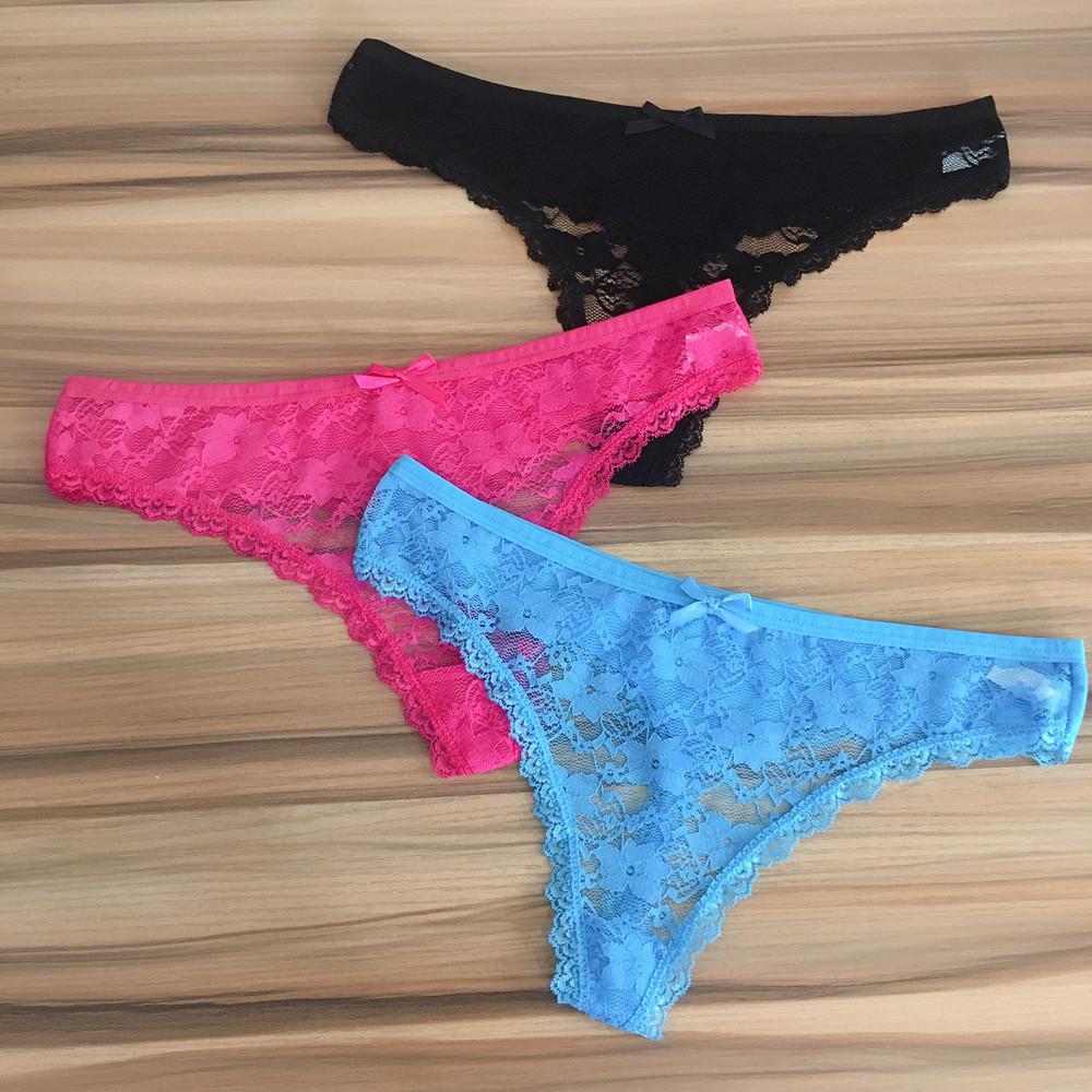 10 Cái/bộ Nữ Ren Thông Quần Lót Nữ Gợi Cảm G Dây Áo Lót Femme Size Lớn Quần Lót Nữ Cotton Quần Đồng Màu