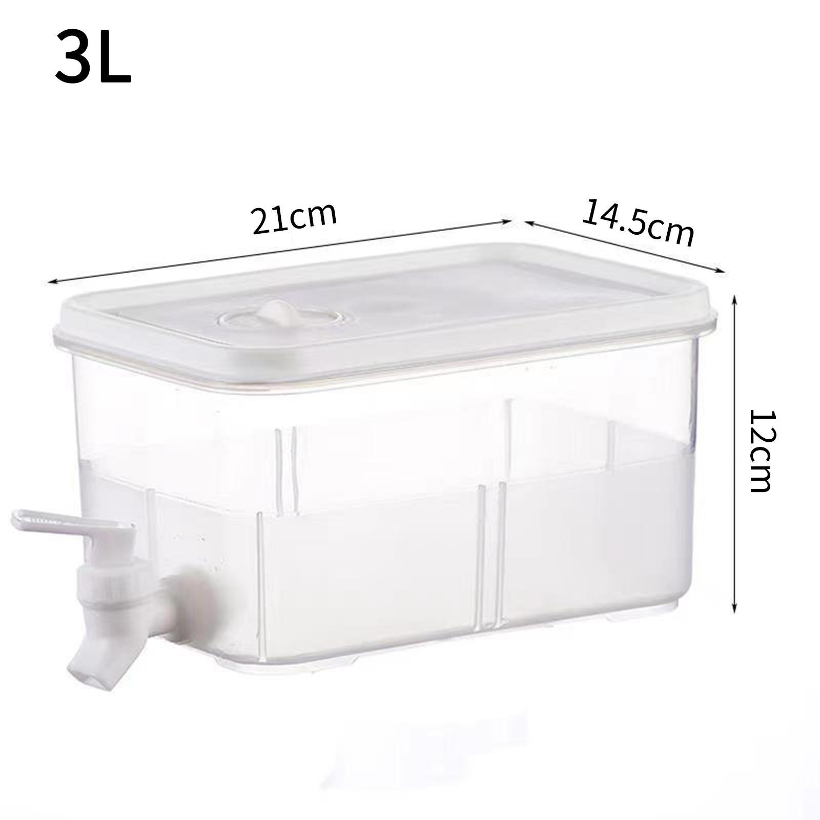 Iced Beverage Dispenser,Plastic Drink Dispenser Refrigerator Bottle Drinking Water Dispenser Cold Kettle with Faucet Beverage Container