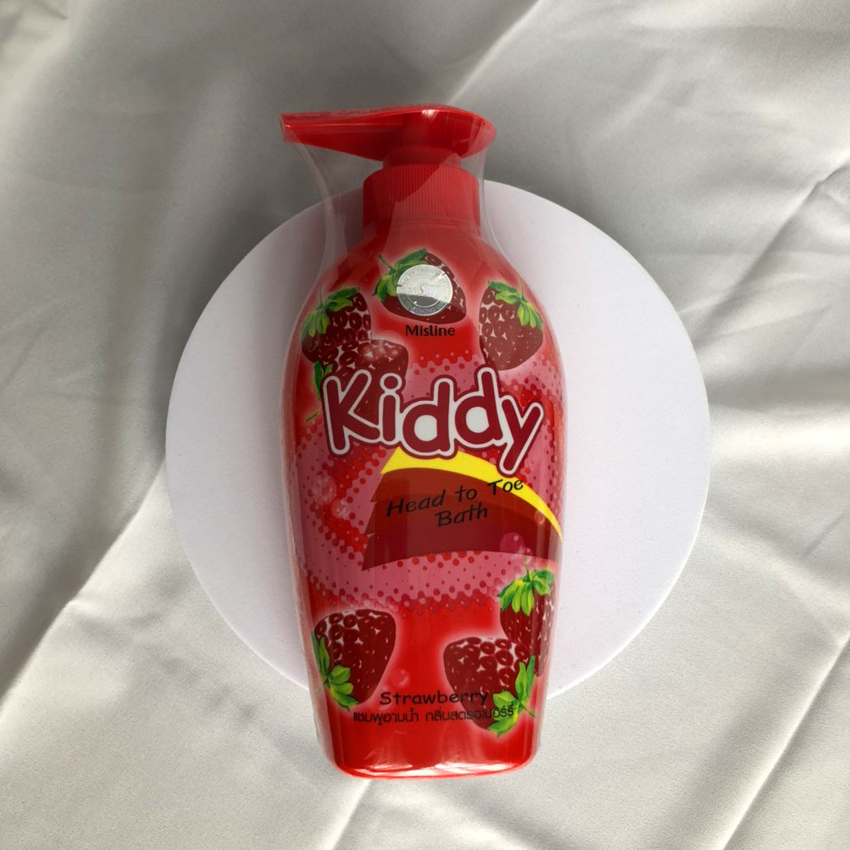 SỮA TẮM GỘI TOÀN THÂN TRẺ EM MISTINE KIDDY HEAD TO TOE BATH STAWBERRY