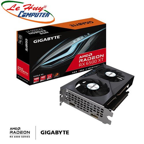 Card Màn Hình - VGA GIGABYTE Radeon RX 6500 XT EAGLE 4G (GV-R65XTEAGLE-4GD) - Hàng Chính Hãng