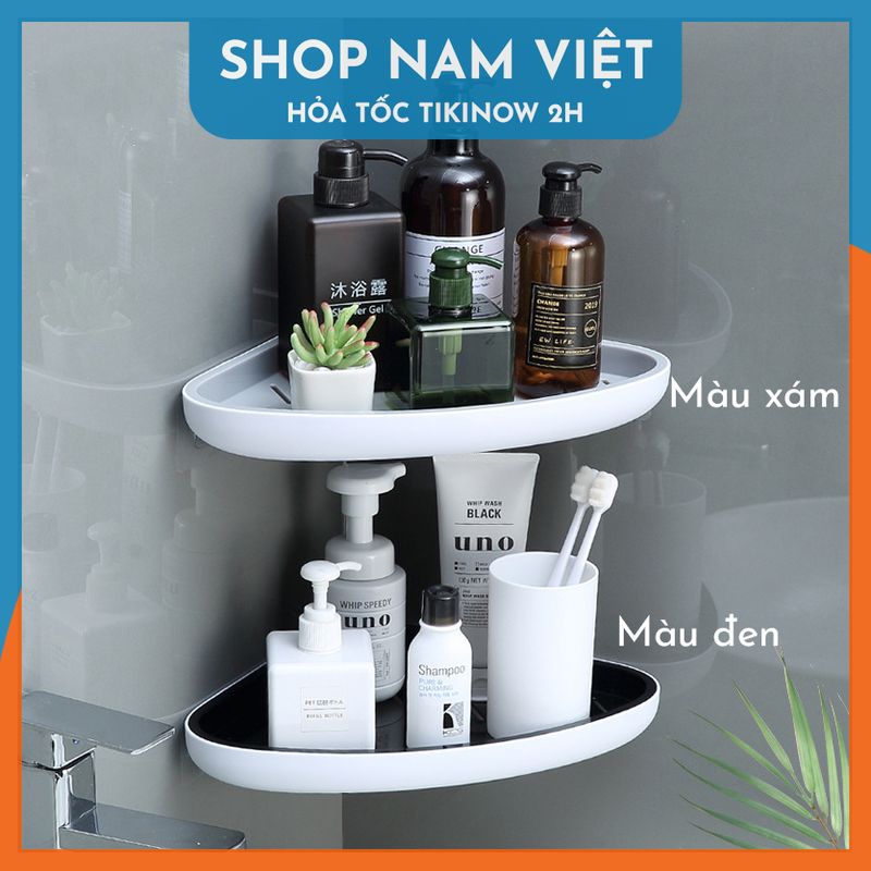 Kệ Góc Nhà Tắm Dán Tường Có Khe Thoát Nước