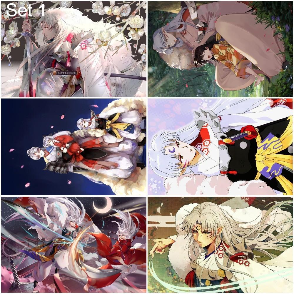 Bộ 6 Áp phích - Poster Anime Inuyasha - Khuyển Dạ Xoa - A3,A4,A5