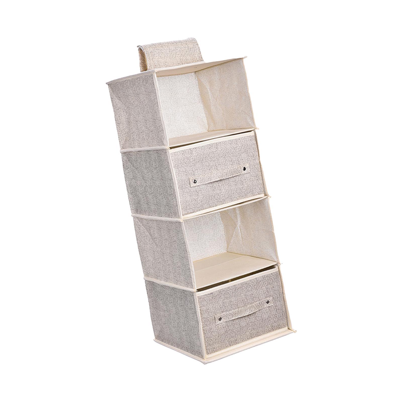 Hanging Closet Organizer with Drawers Wardrobe Storage Bag Portable Hanging Shelf for Bedroom for Shirts Socks Jeans Sweaters
