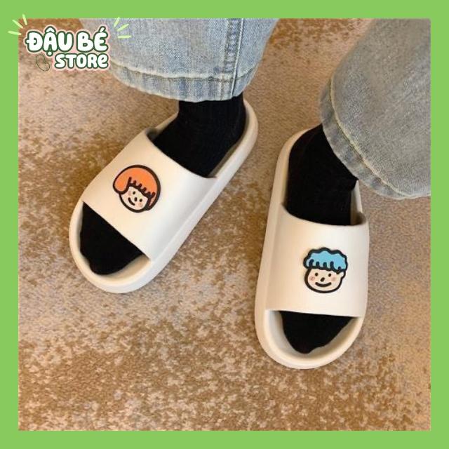 Dép Đế Bánh Mì / Mỳ Ulzzang Boy & Girl - Dép Lê Nữ Quai Ngang Hottrend Nhiều Màu Siêu Êm Chống Trơn Trượt - Daube - D002
